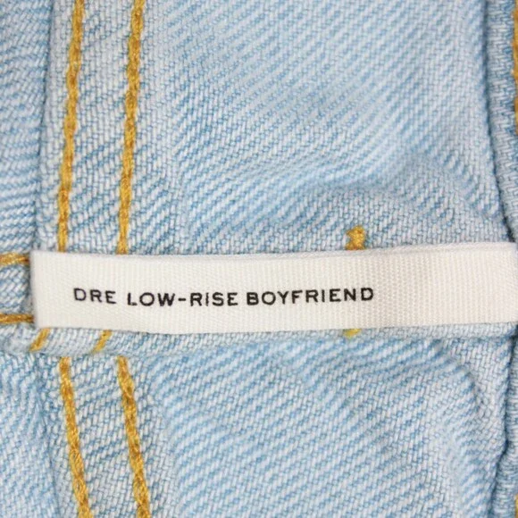 Rag & Bone NWT Low Rise Boyfriend Jeans Size 25 US Dre Featherweight Blue Denim
